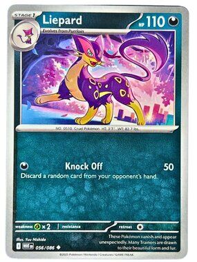 Liepard 056/086 Uncommon Normal White Flare Pokemon Card